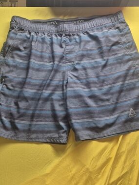 Gerry Weber Men’s Blue & Gray Striped Swim Trunks